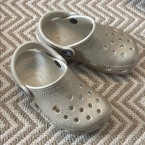 CROCS Kids Metallic Gold Clogs